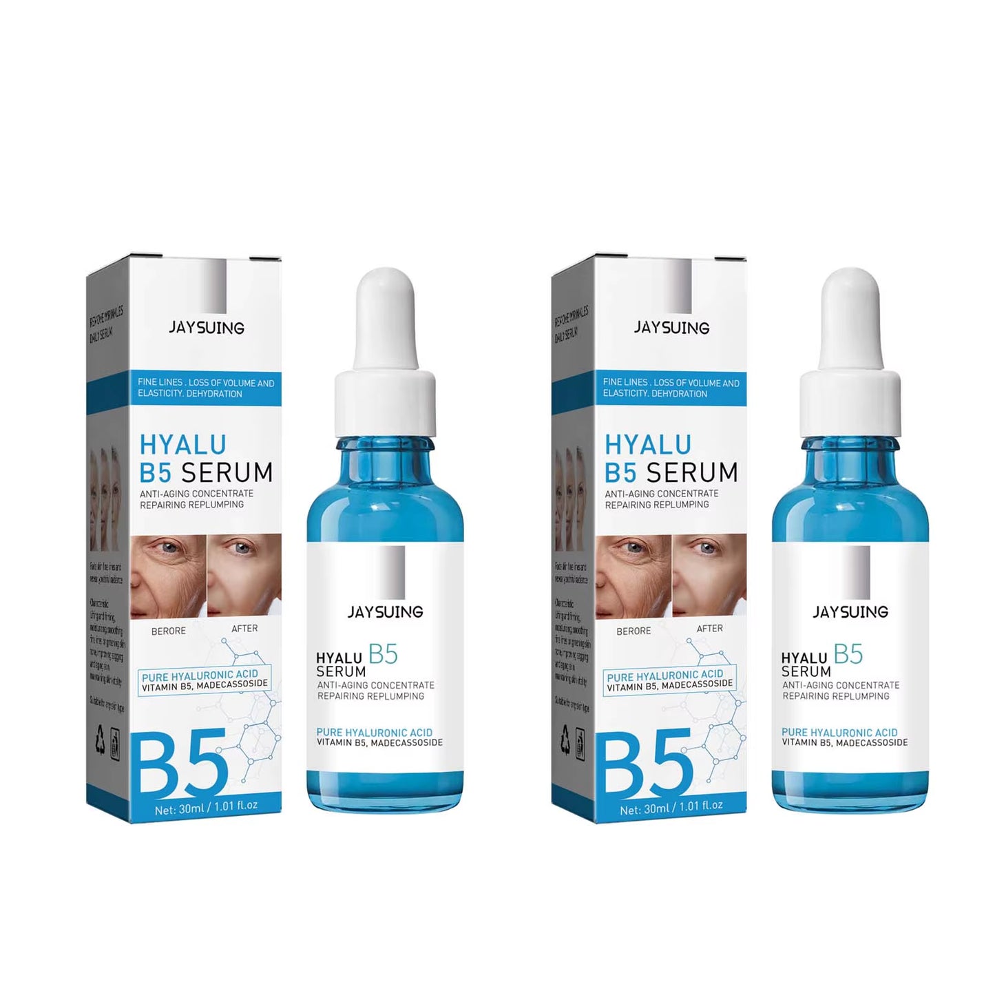 Pure Hyaluronic Acid Facial Serum Lifting Firming Fade Fine Lines Moisturizing Nourishing Shrink Pore Smooth Hyalu B5 Serum