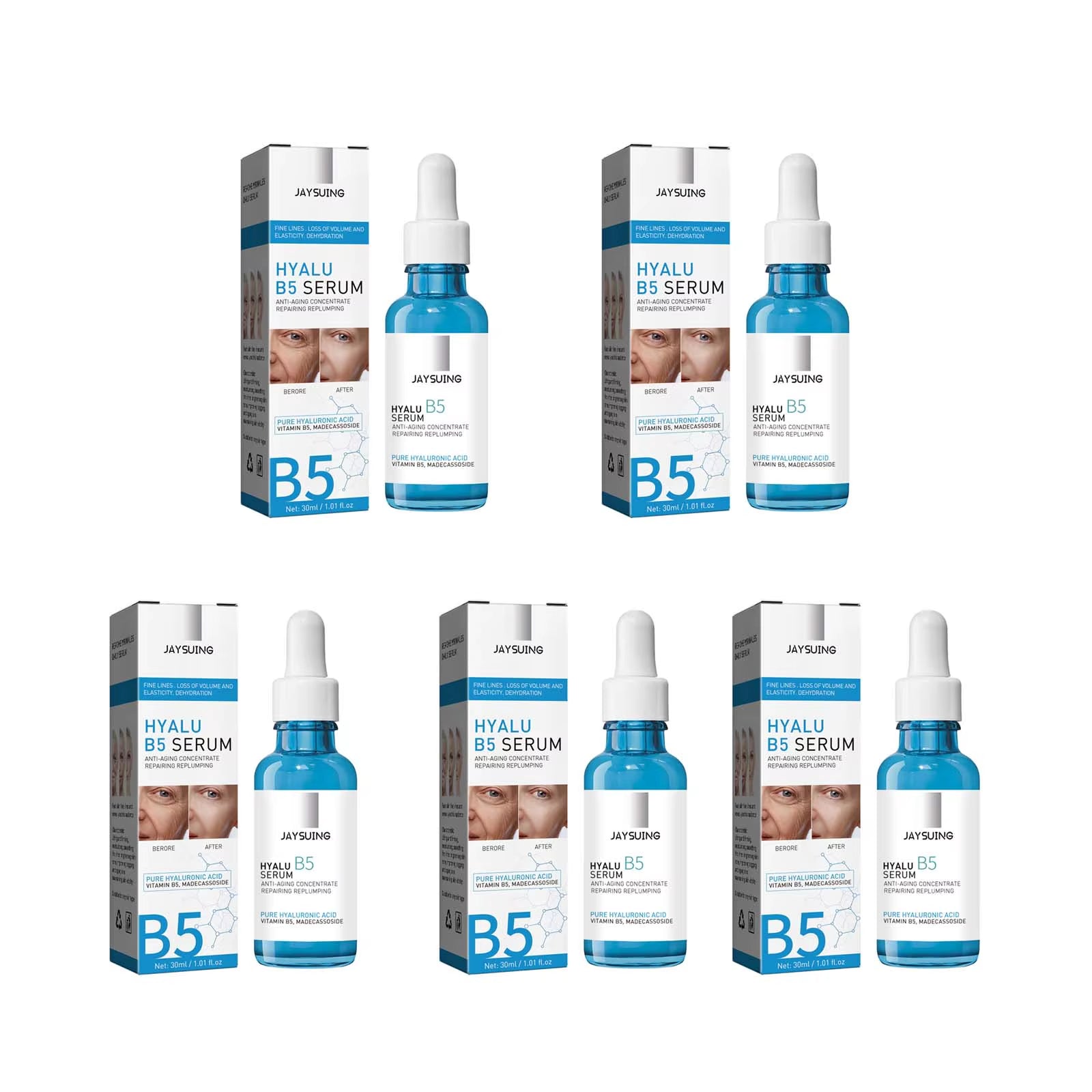 Pure Hyaluronic Acid Facial Serum Lifting Firming Fade Fine Lines Moisturizing Nourishing Shrink Pore Smooth Hyalu B5 Serum