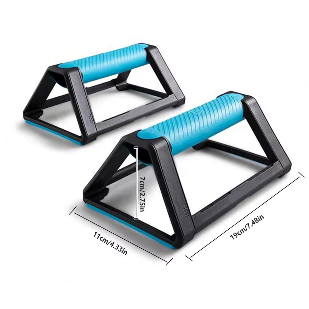 2Pcs 110Kg Push-Up Bar Stand Fitness Training Anti-Slip Fitness Strength Training Triangle Plank Push-Up Support Grip Handle