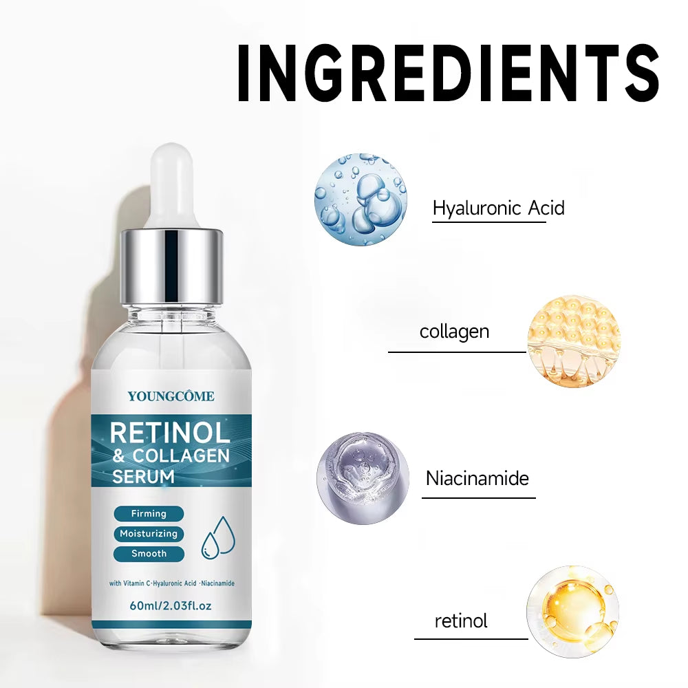 Retinol Serum anti Wrinkle Face Firm Lifting Anti-Aging & Wrinkle Pore Shrink Moisturizing Collagen Facial Serum Skin Care