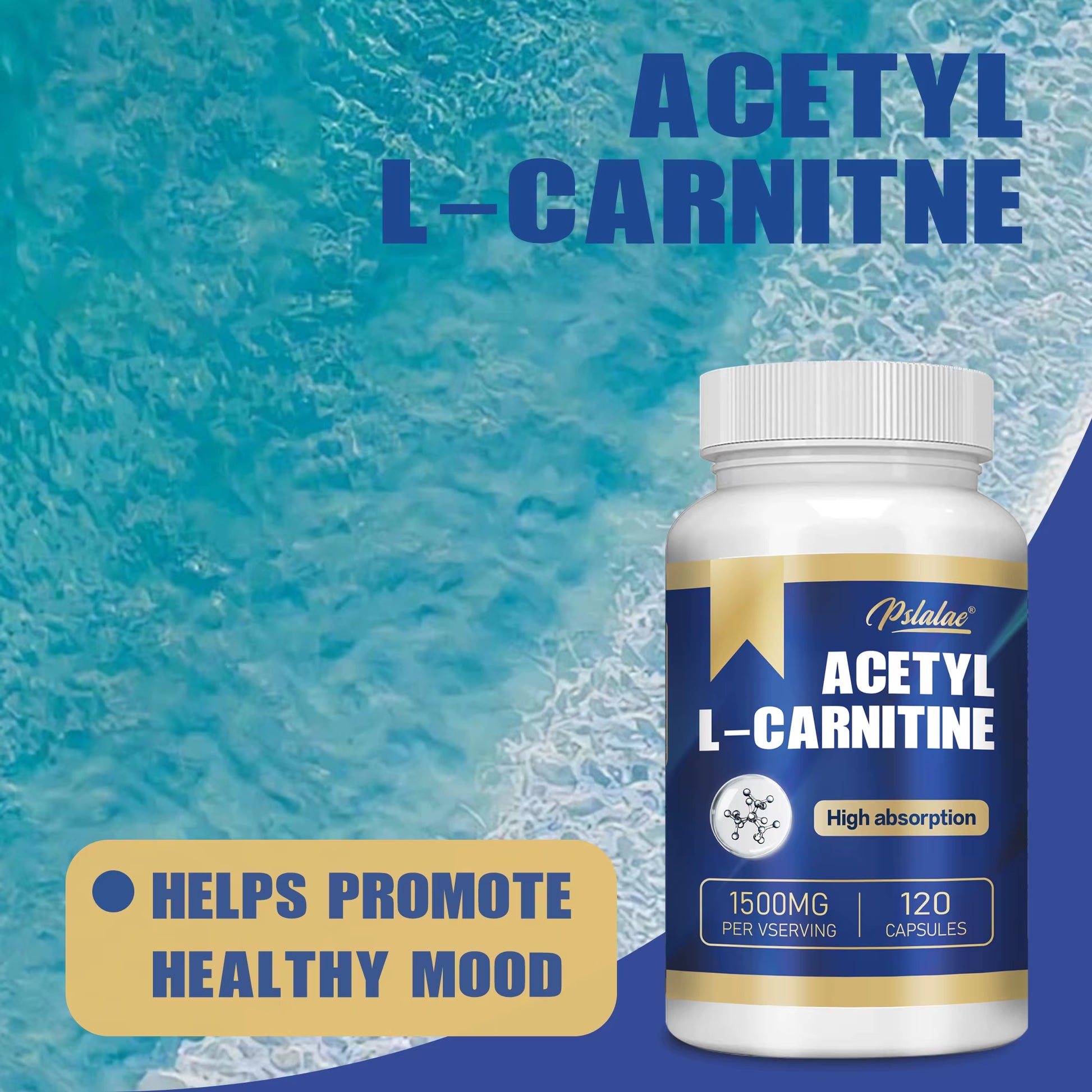 Acetyl L-Carnitine - Natural Energy Production, Promote Metabolic, Supports Memory and Concentration - 120 Capsules