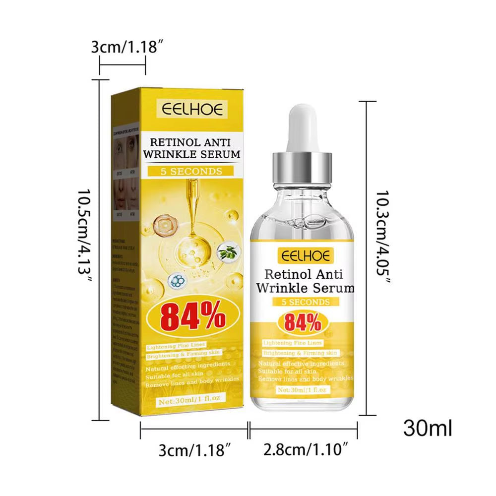 Retinol anti Aging Remove Wrinkle Serum Lifting Brighten Face Skin Fade Eye Fine Lines Moisturizing Firming Facial Essence 30Ml