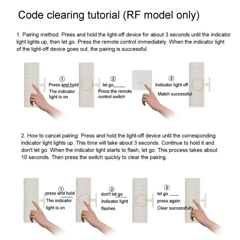 Wireless Remote Control Switch Button Pusher Smart No Wiring Switch Bot Physical Click Finger Press Bot Home Appliances On/Off