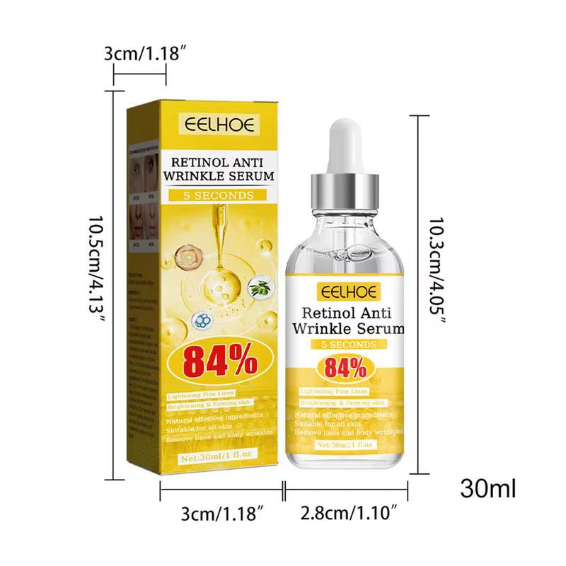 Retinol anti Aging Remove Wrinkle Serum Lifting Brighten Face Skin Fade Eye Fine Lines Moisturizing Firming Facial Essence 30Ml