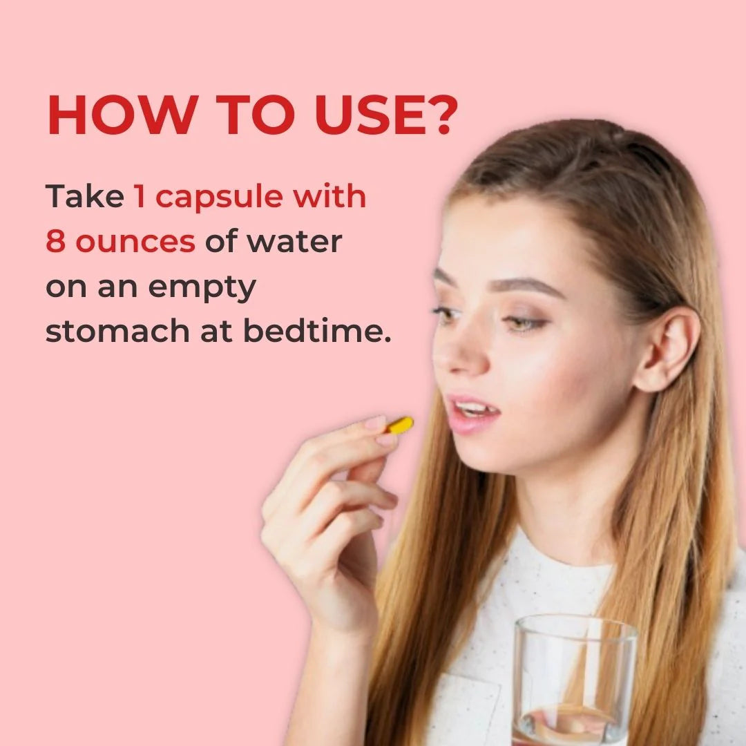 Bedtime Weight Loss | Caffeine Free | Weight Loss Support with L-Glutamine | Gut Health Support | Burn Fat | 30 Capsules