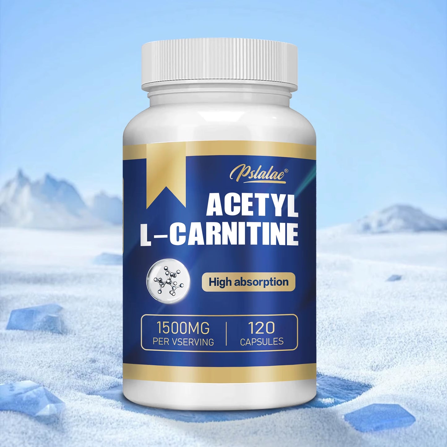 Acetyl L-Carnitine - Natural Energy Production, Promote Metabolic, Supports Memory and Concentration - 120 Capsules