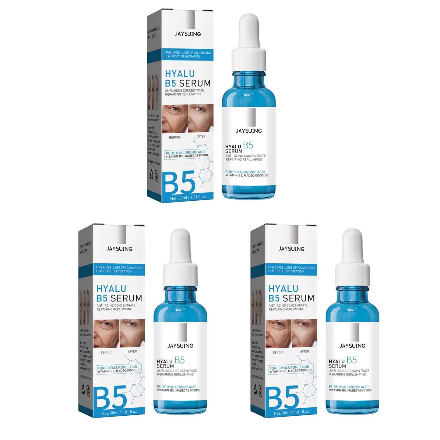 Pure Hyaluronic Acid Facial Serum Lifting Firming Fade Fine Lines Moisturizing Nourishing Shrink Pore Smooth Hyalu B5 Serum