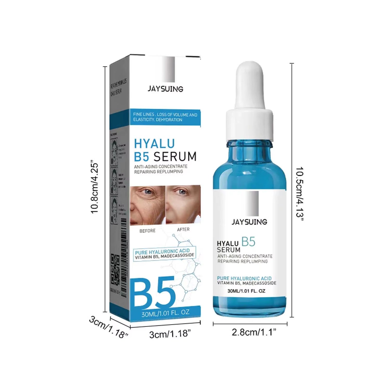 Pure Hyaluronic Acid Facial Serum Lifting Firming Fade Fine Lines Moisturizing Nourishing Shrink Pore Smooth Hyalu B5 Serum